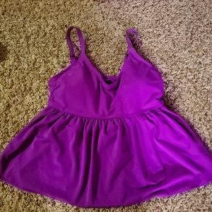 Purple bathing suit top